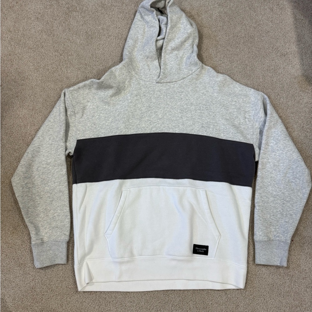 Abercrombie & Fitch Soft Gray Fleece Hoodie